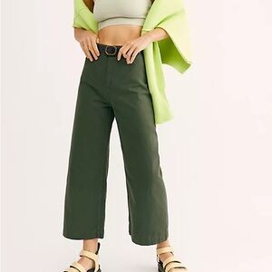 Free people Patti pants spruced up forest green